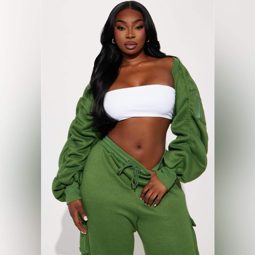 Fashion Nova Waverly Green Tracksuit Set